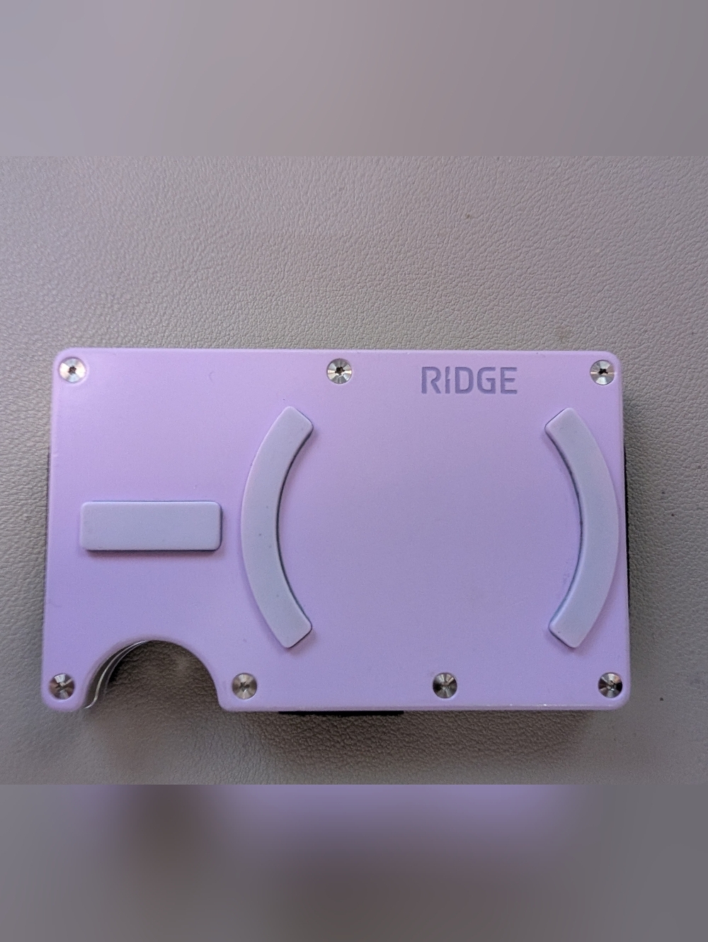 Ridge Magnetic Wallet - Matte Lavender - MagSafe Compatible - Aluminum